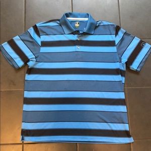 PGA Tour Golf Polo Blue Strip Size XL